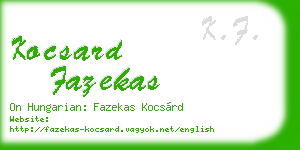 kocsard fazekas business card
